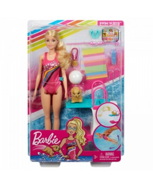 Barbie pływaczka Lalka GHK23